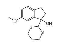 1-(1,3-dithian-2-yl)-6-methoxy-2,3-dihydro-1H-inden-1-ol结构式