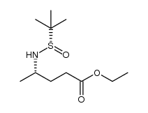 (S)-ethyl 4-((S)-1,1-dimethylethylsulfinamido)pentanoate结构式