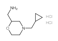 C-(4-环丙基甲基-吗啉-2-基)-甲基胺双盐酸盐结构式