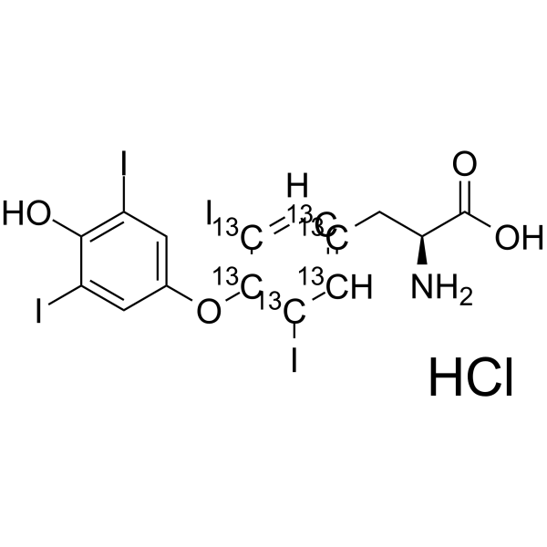 Thyroxine hydrochloride -13C6 Structure