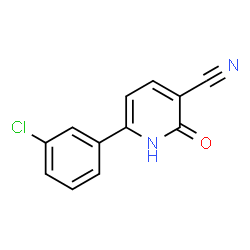 6-(3-氯苯基)-2-氧代-1,2-二氢吡啶-3-甲腈结构式
