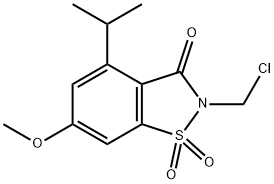 2-(氯甲基)-4-异丙基-6-甲氧基苯并[D]异噻唑-3(2H)-1,1-二氧化物结构式