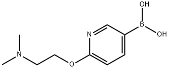 2-(2-Dimethylamino-ethoxy)-pyridine-5-boronic acid结构式