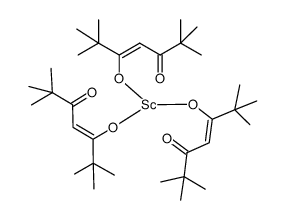 三(2,2,6,6-四甲基-3,5-庚二酮基)钪(III) [Sc(TMHD)3]结构式