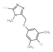 5-[(4-氯-3,5-二甲基苯氧基)甲基]-4-甲基-4H-1,2,4-噻唑-3-硫醇结构式
