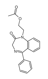 acetic acid 2-(2-oxo-5-phenyl-2,3-dihydrobenzo[e][1,4]diazepin-1-yl)ethyl ester结构式