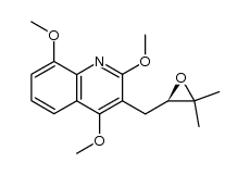 (-)-(2'R)-3-(2',3'-epoxy-3'-methylbutyl)-2,4,8-trimethoxyquinoline Structure