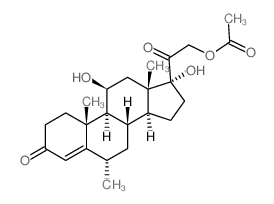 [2-(11,17-dihydroxy-6,10,13-trimethyl-3-oxo-2,6,7,8,9,11,12,14,15,16-decahydro-1H-cyclopenta[a]phenanthren-17-yl)-2-oxoethyl] acetate Structure