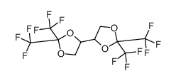 4-[2,2-bis(trifluoromethyl)-1,3-dioxolan-4-yl]-2,2-bis(trifluoromethyl)-1,3-dioxolane结构式