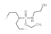 Phosphorodiamidic acid, N,N-bis(2-chloroethyl)-N-(2-hydroxyethyl)-, ethyl ester Structure