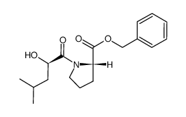 benzyl ((R)-2-hydroxy-4-methylpentanoyl)-L-prolinate Structure