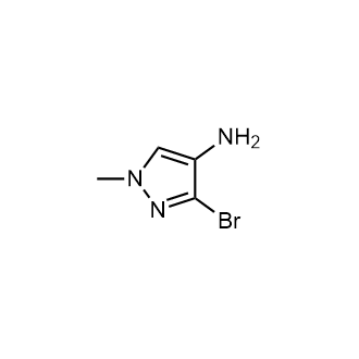 3-溴-1-甲基-1H-吡唑-4-胺结构式