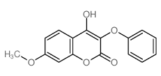 4-hydroxy-7-methoxy-3-phenoxychromen-2-one Structure