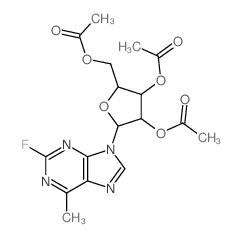 9H-Purine,2-fluoro-6-methyl-9-(2,3,5-tri-O-acetyl-b-D-ribofuranosyl)- structure