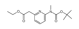 ethyl 2-{6-[(tert-butoxy)-N-methylcarbonylamino]-2-pyridyl}acetate Structure