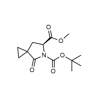5-叔丁基-6-甲基-(6S)-4-氧代-5-氮杂螺[2.4]庚烷-5,6-二羧酸二甲酯结构式