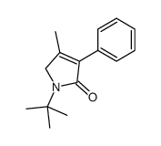 1-tert-butyl-3-methyl-4-phenyl-2H-pyrrol-5-one Structure