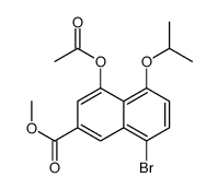 4-(乙酰基氧基)-8-溴-5-(1-甲基乙氧基)-2-萘羧酸甲酯结构式