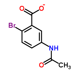 5-乙酰氨基-2-溴-苯甲酸结构式