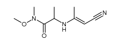 2-(2-cyano-1-methylvinylamino)-N-methoxy-N-methylpropionamide结构式