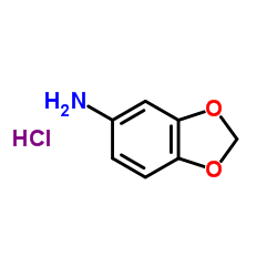 苯并[d][1,3]二氧杂环戊烯-5-胺盐酸盐结构式
