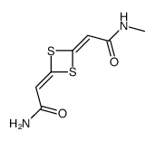 2,2'-(1,3-Dithietane-2,4-diylidene)bis(N-methylacetamide)结构式