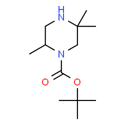 叔丁基2,5,5-三甲基哌嗪-1-甲酸叔丁酯结构式