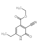 4-Pyridinecarboxylicacid, 3-cyano-6-ethyl-1,2-dihydro-2-oxo-, ethyl ester结构式