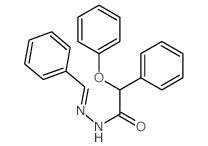 N-(benzylideneamino)-2-phenoxy-2-phenyl-acetamide Structure