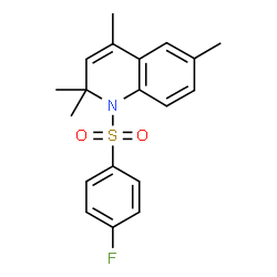 1-[(4-Fluorophenyl)sulfonyl]-2,2,4,6-tetramethyl-1,2-dihydroquinoline结构式