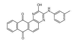 2-Hydroxy-3-[(3-methylphenyl)amino]naphtho[2,3-f]quinoxaline-7,12-dione结构式