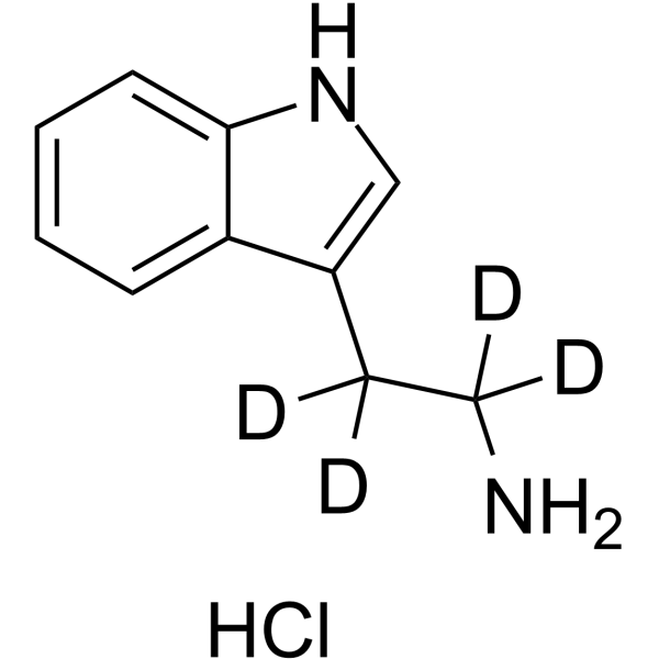 色胺盐酸盐-D4结构式