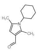 1-环己基-2,5-二甲基-1H-吡咯-3-甲醛结构式