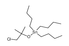 tributyl((1-chloro-2-methylpropan-2-yl)oxy)stannane结构式