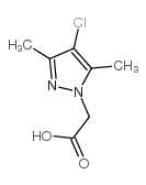 (4-氯-3,5-二甲基-1H-吡唑-1-基)乙酸结构式