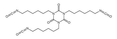 (2,4,6-三氧代三嗪-1,3,5(2H,4H,6H)-三基)三(六亚甲基)异氰酸酯结构式