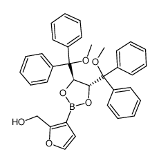 (2R,3R)-1,4-dimethoxy-1,1,4,4-tetraphenyl-2,3-butanediol 2-hydroxymethyl-3-furanylboronate Structure