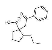 1-phenacyl-2-propyl-cyclopentanecarboxylic acid Structure