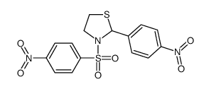 2-(4-nitrophenyl)-3-(4-nitrophenyl)sulfonyl-1,3-thiazolidine Structure