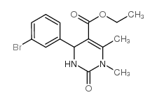 4-(3-溴苯基)-1,6-二甲基-2-氧代-1,2,3,4-四氢嘧啶-5-羧酸叔丁酯结构式