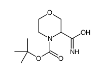 3-(氨基羰基)吗啉 4-羧酸叔丁酯结构式
