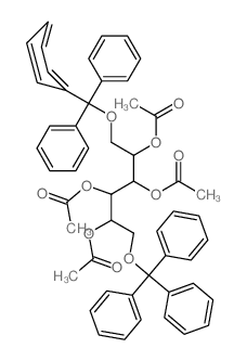 D-Mannitol,1,6-bis-O-(triphenylmethyl)-, tetraacetate (9CI)结构式