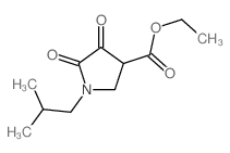 3-Pyrrolidinecarboxylicacid, 1-(2-methylpropyl)-4,5-dioxo-, ethyl ester Structure