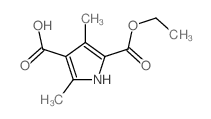 2,4-二甲基-5-乙氧羰基-3-吡咯甲酸结构式