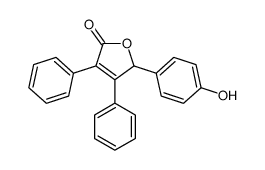 2-(4-hydroxyphenyl)-3,4-diphenyl-2H-furan-5-one结构式