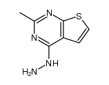 4-hydrazino-2-methyl-thieno[2,3-d]pyrimidine结构式