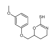 3,4,5,6-Tetrahydro-6-(3-methoxyphenoxymethyl)-2H-1,3-oxazine-2-thione结构式