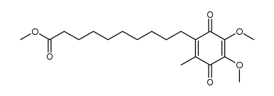 2,3-dimethoxy-5-methyl-6-(9'-methoxycarbonylnonyl)-1,4-benzoquinone Structure