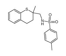 4-Methyl-N-(2-methyl-thiochroman-2-ylmethyl)-benzenesulfonamide结构式