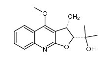 2-(1-hydroxy-1-methyl-ethyl)-4-methoxy-2,3-dihydro-furo[2,3-b]quinolin-3-ol结构式